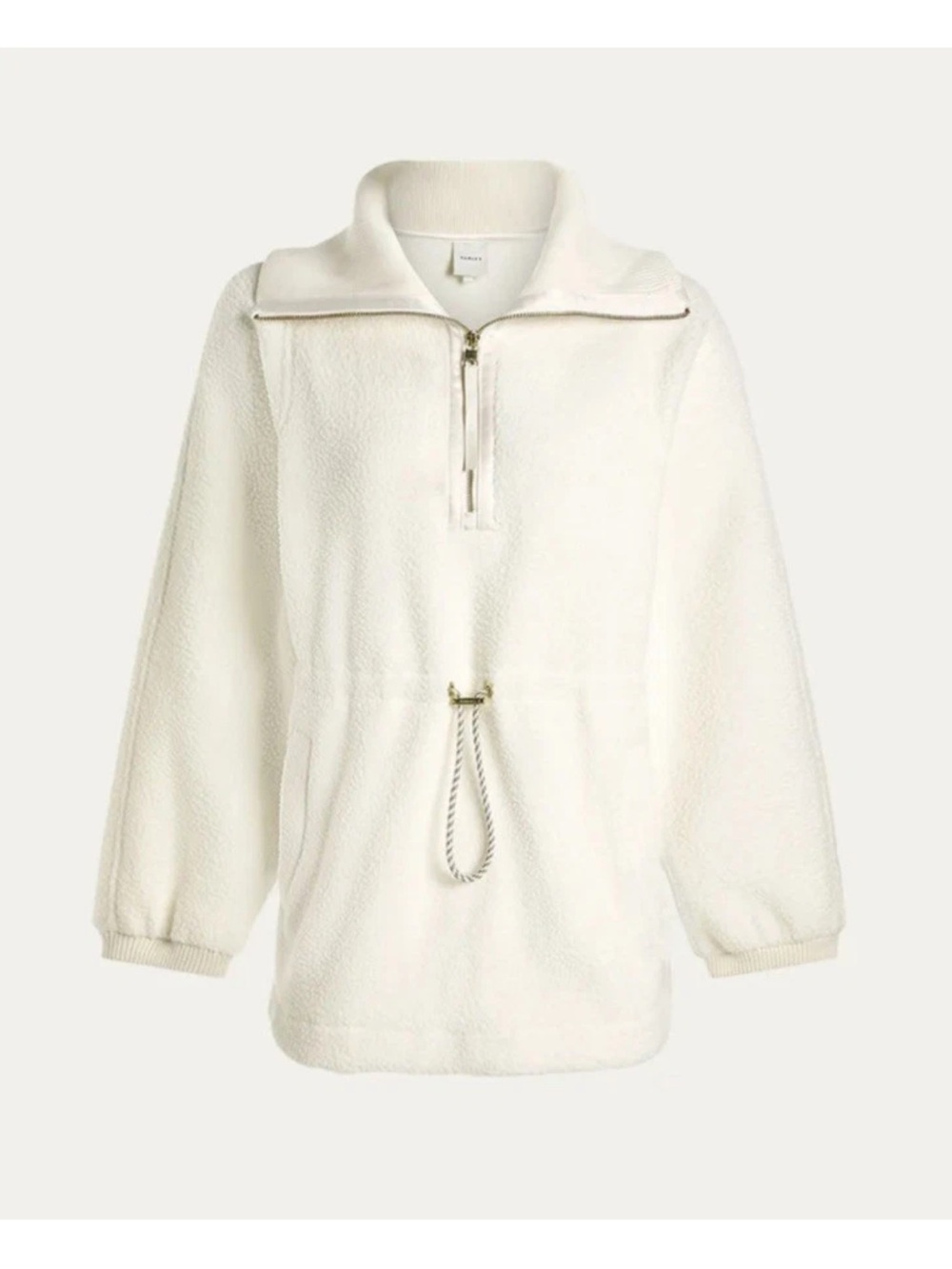 Varley Parnel Half Zip Plush Borg Fleece Jacket Size Medium Off White Egret